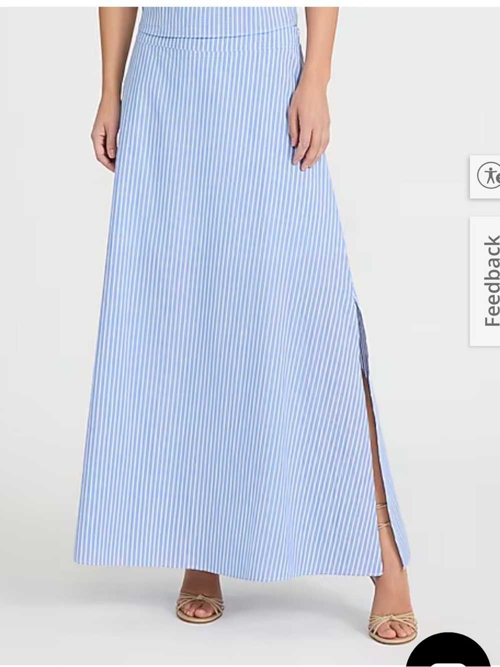 Blue Striped Maxi Skirt - Women